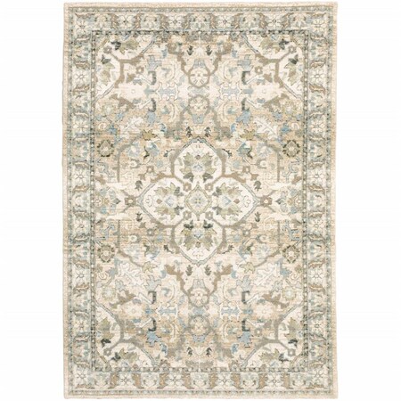 Palacedesigns 2 x 3 ft. Beige & Ivory Medallion Area Rug - Beige - 2 x 3 ft. PA3089091